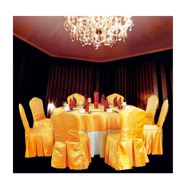 HOT SALE HOTEL RESTAURANT DECORATIONS JACQUARD CHAIR COVER TABLE CLOTH Y-062 1