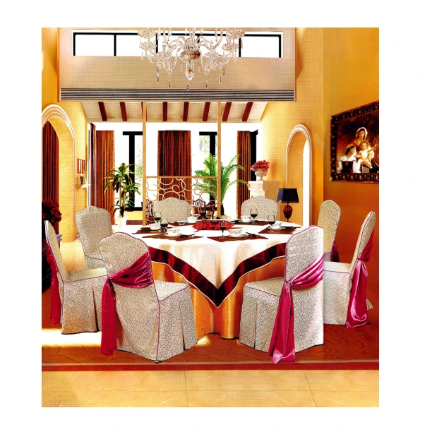 WHOLESALE JACQUARD DAMASK BANQUET TABLE CLOTH CHAIR COVER LY-074 1