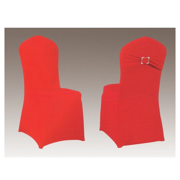 RED FESTIVE FANCY WRINKLE SPANDEX BANQUET CHAIR COVER FOR WEDDING Y-104 1