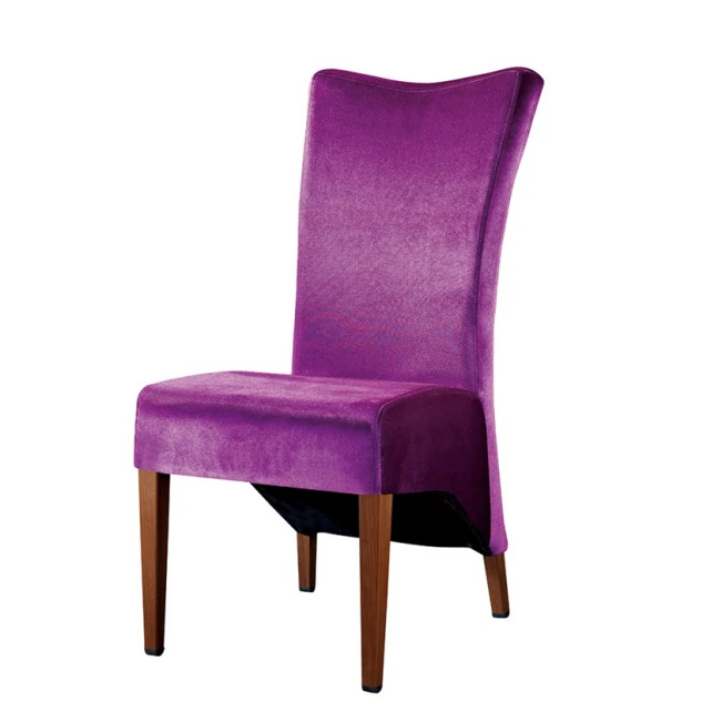 PURPLE VELVET UPHOLSTERED CHAIR DINNER PARTY CHAIRS YA-036 1