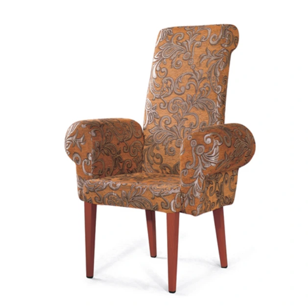 NOBLE DESIGN VIP ROOM FURNITURE METAL ARMREST WOOD CHAIR YA-041 1