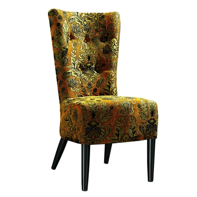 HIGH BACK CHAIR BUTTON DESIGN HOTEL STEEL WOODEN CHAIR  YA-068 1