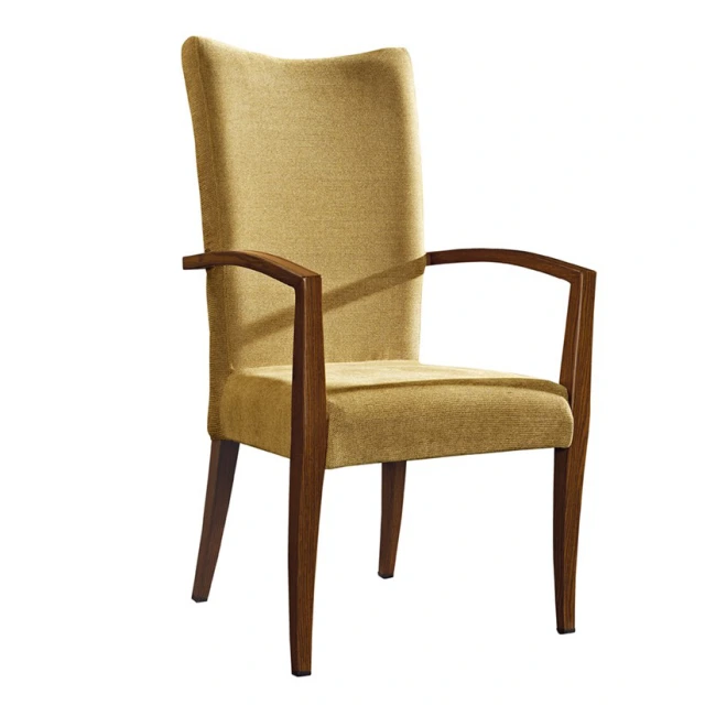ANTI-DIRTY FABRIC STEEL WOODEN ARMREST CHAIR FOR HOSPITALITY YA-071 1