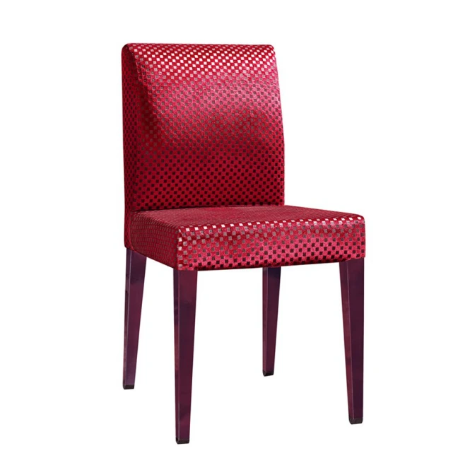 RED LEATHER IMITATION STEEL WOODEN CHAIR  YA-076 1