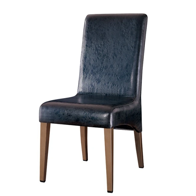 UPHOLSTERED DINING ROOM CHAIR STEEL IMITATION WOODEN CHAIR YA-099 1