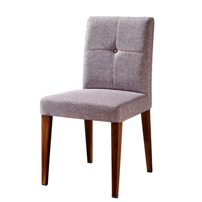 UPHOLSTERED FABRIC DINING-HALL FURNITURE STEEL IMITATION WOODEN CHAIR YA-1001 1