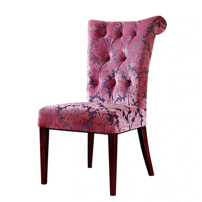 VELVET HIGH BACK CHAIR WOODEN RESTAURANT CHAIR YA-1008 1