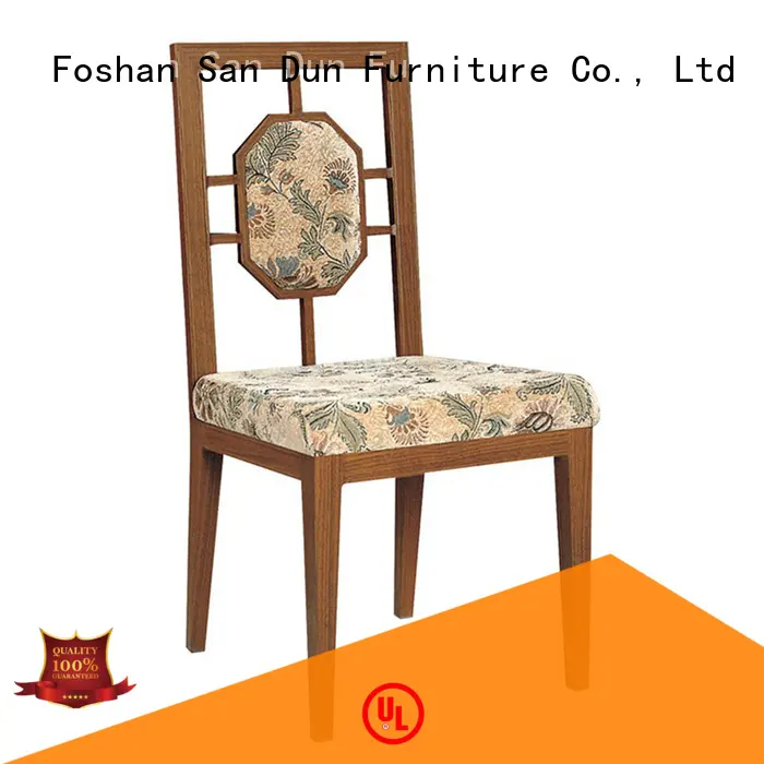 ya092 wooden chair with fabric seat China restaurant San Dun 1