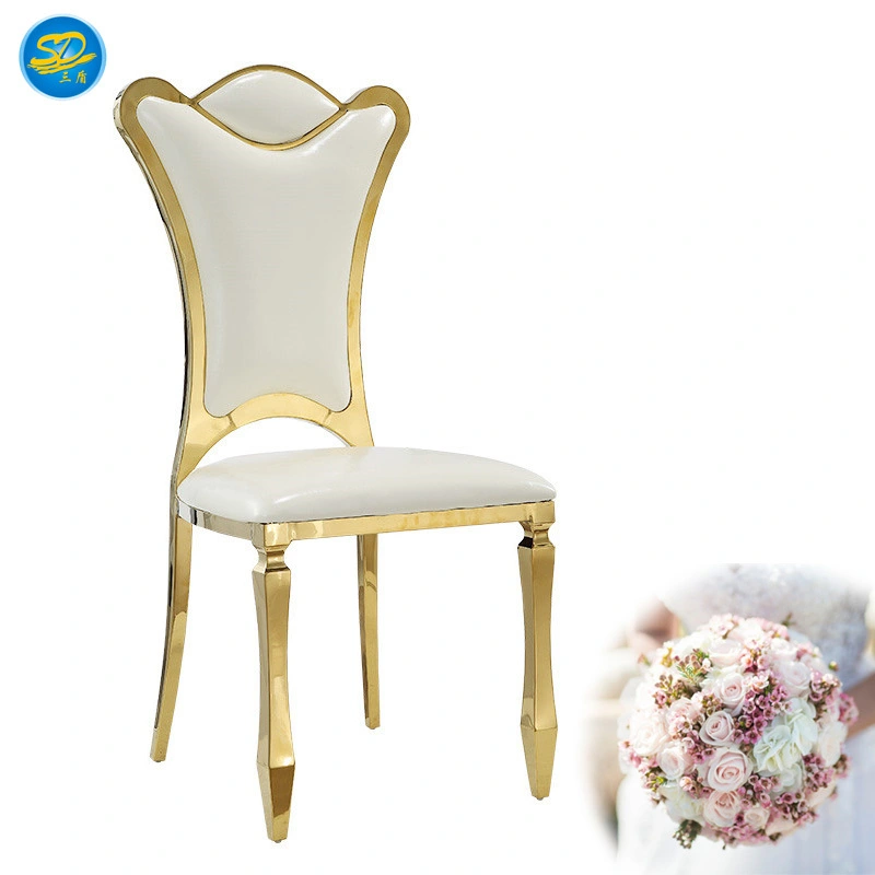 STAINLESS STEEL GOLDEN WEDDING EVENT PARTY CHAIR YS-012 1