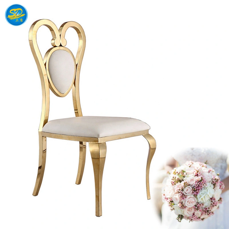 WHITE LEATHER WEDDING PARTY STAINLESS STEEL STACKING CHAIR YS-013 1
