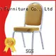 Round Yellow Upholstered White Painting Aluminum Stackable Chair YD-1022 1