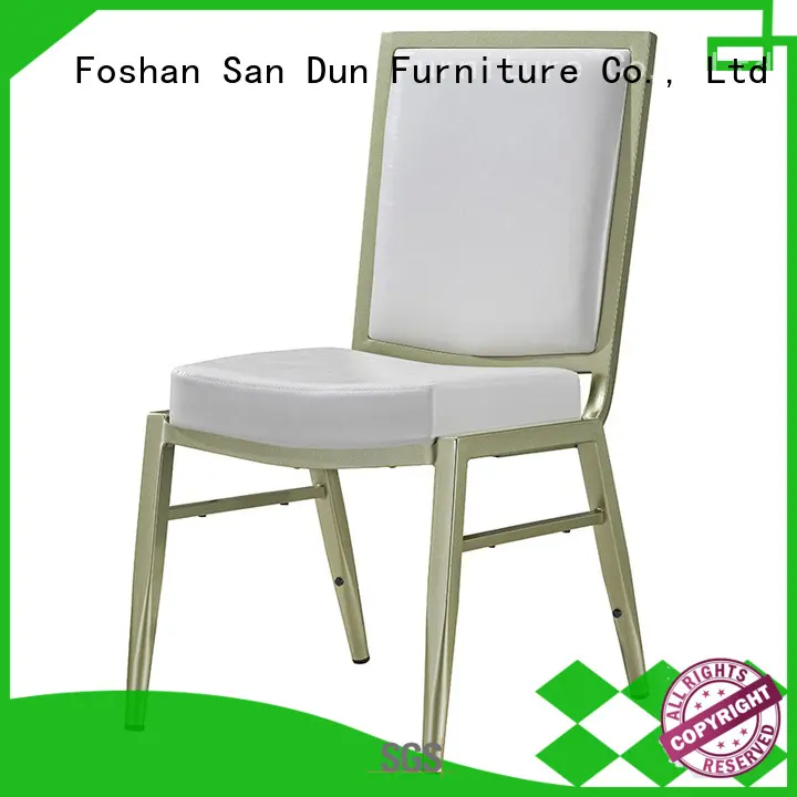 Pure White Aluminum Stacking Chair #YD-1026 1