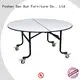 Round Folding Half-Moon Table Movable Wheels Design  YF-002 1