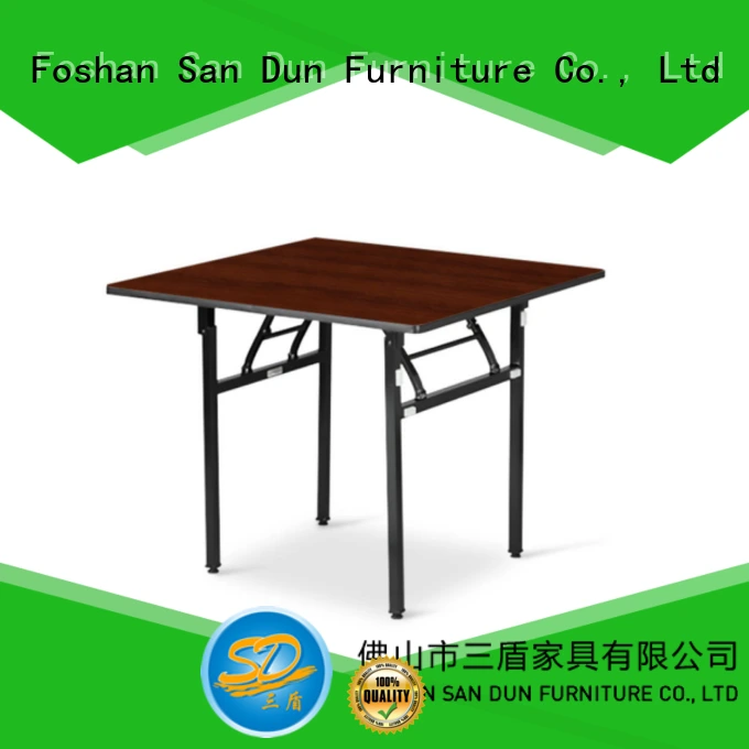 Square  Wooden Top Folding Table For Restaurant Dinning Room Banquet YF-006 1