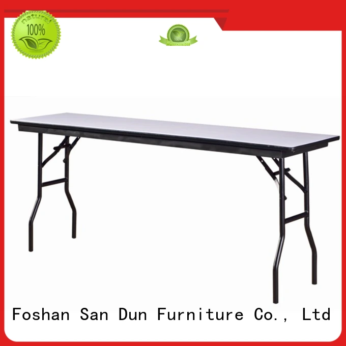 Banquet Rectangular Wooden Table Folding Steel Frame Table YF-013 1