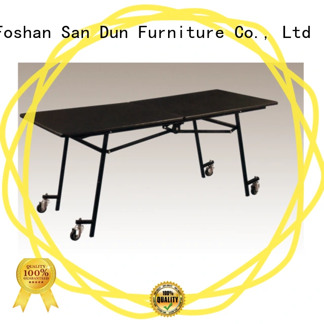 Movable Wheels Design Rectangular-Half Folding Table For Conference Meeting Room  YF-015 1