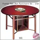 Strong Steel Frame Laminate Hotel Banquet Restaurant Round  Hot Pot Table YF-017-2 1