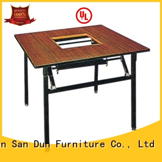 Square Wooden Hot Pot Table Laminate  Folding Restaurant Table YF-019 1