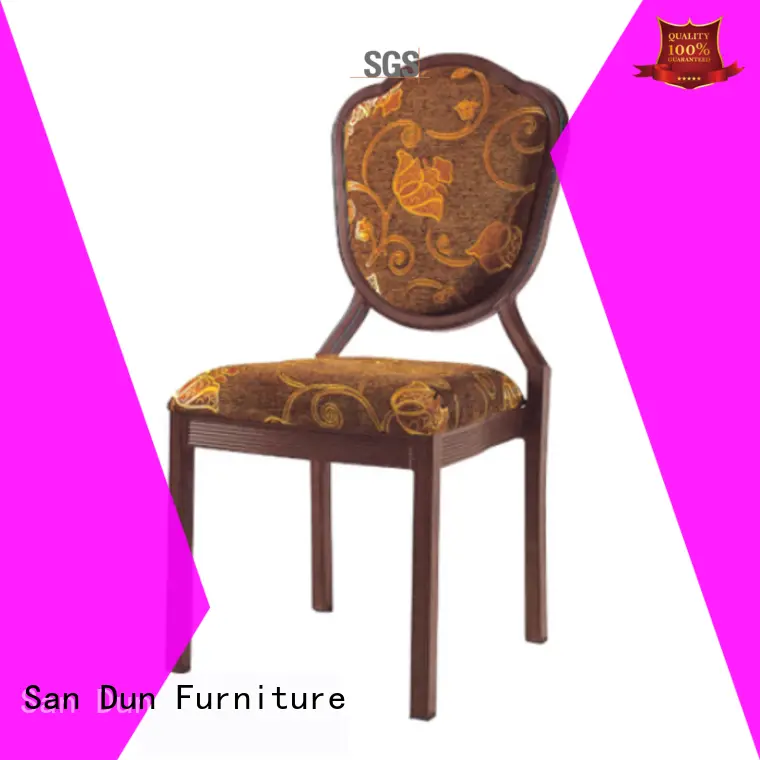 San Dun stackable aluminum patio chairs factory direct supply for hotel banquet 1