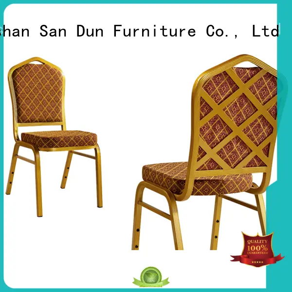 San Dun aluminum patio dining chairs from China for hotel banquet 1