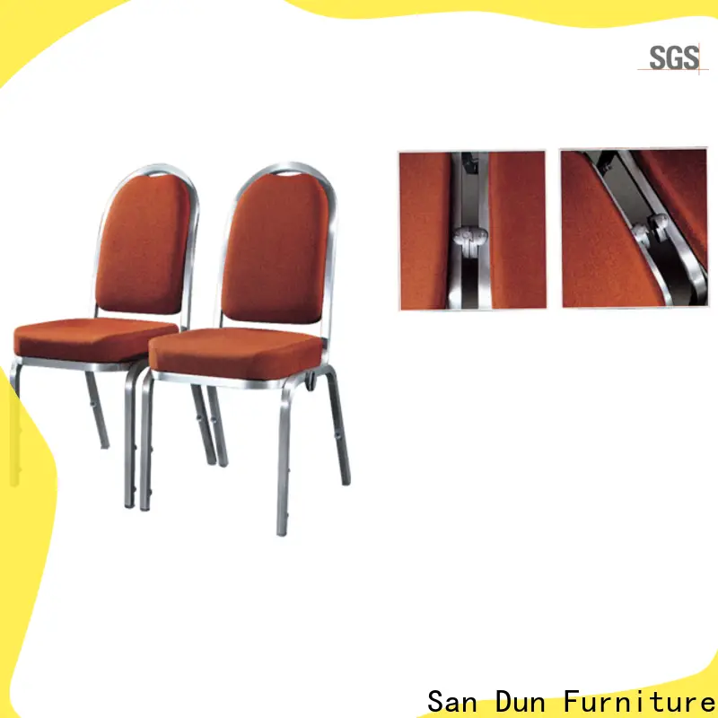 San Dun elegant stackable aluminum chairs with good price for hotel banquet 1