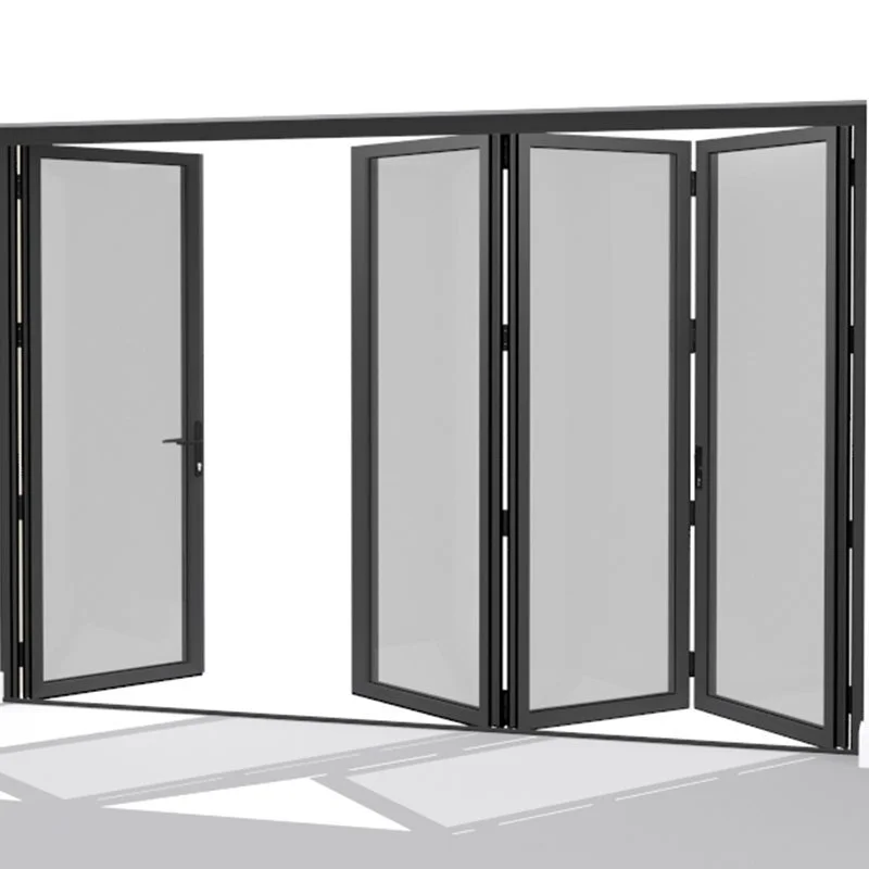 Aluminium Frame Tempered Glass Sliding Folding Patio Doors 1