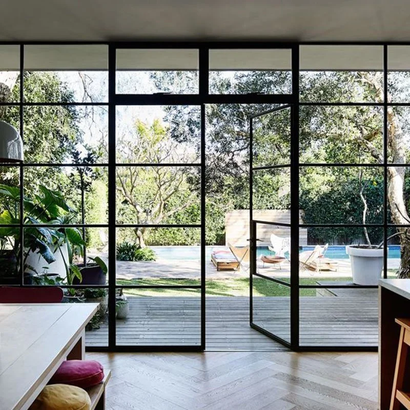 Custom Aluminium Frame Swinging Grill Doors 1