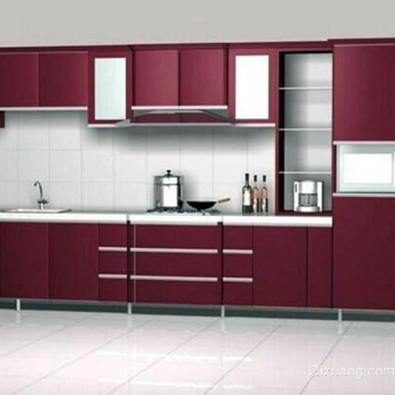 Customized Colorful Aluminium Kitchen Cabinets 1