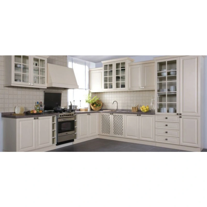 Popular Design Colorful Custom PVC Kitchen Cabinets 1