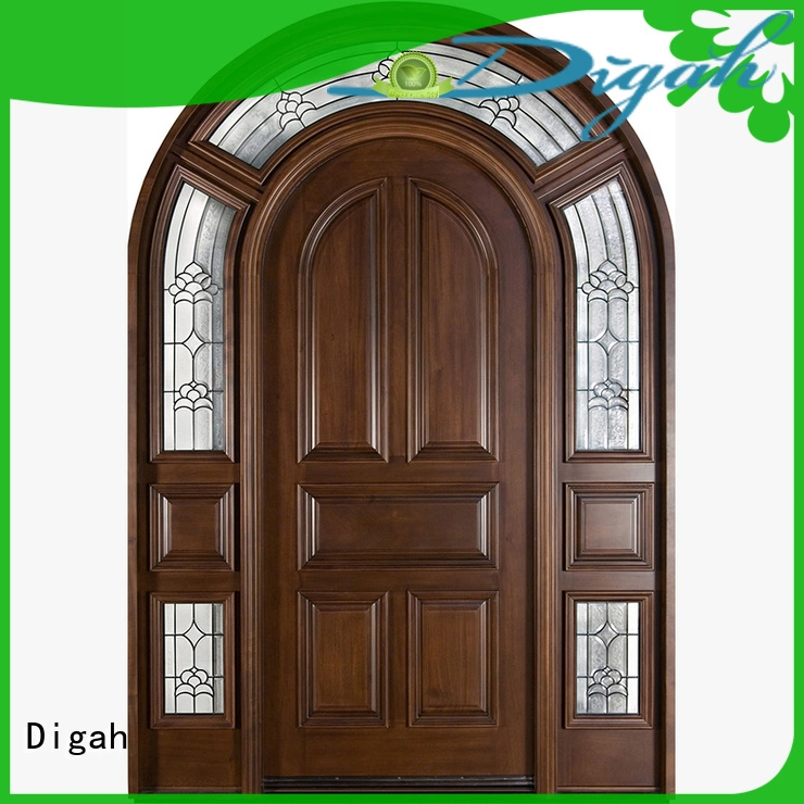 solid wood external doors pvc veneer Digah Brand 1