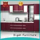 Digah Brand solid luxury gloss black kitchen cabinets 1