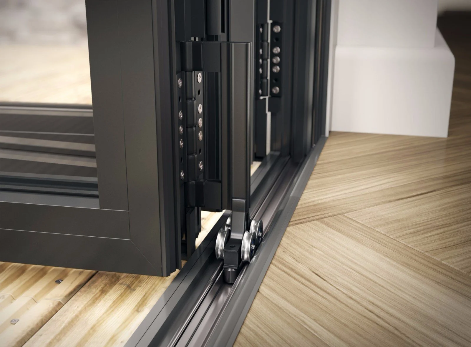 customized french swing aluminium door patio Digah Brand 2