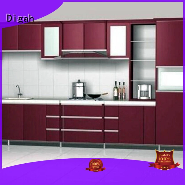 Custom 3d black kitchen cabinets gloss Digah 1
