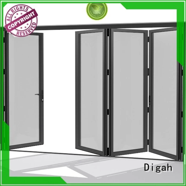 commercial glass bifold folding aluminium door Digah 1