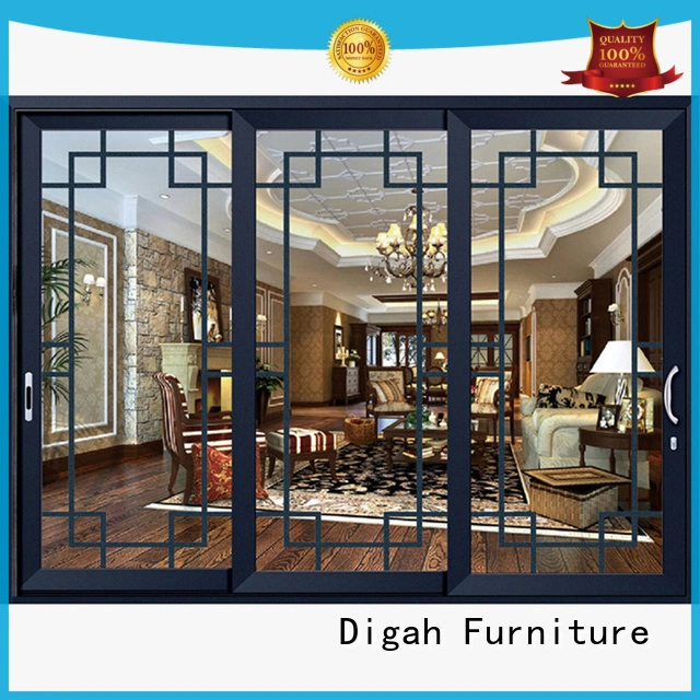 patio tempered swing aluminium folding door Digah Brand 1