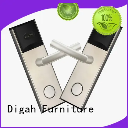 wooden alloy simple bedroom door lock fingerprint Digah 1