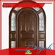 carved Custom pvc front solid wood doors Digah composite 1