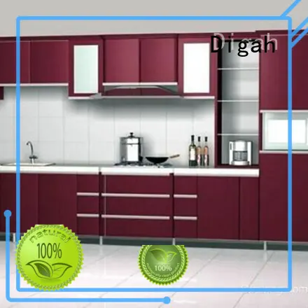 Digah Brand acrylic sale gloss black kitchen cabinets manufacture 1
