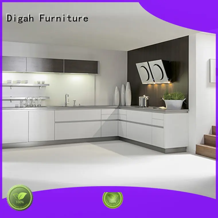 Digah Brand luxury black kitchen cabinets 3d factory 1