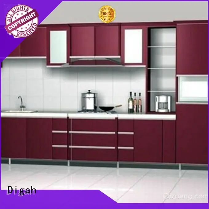 cuisine uv colorful Digah Brand black kitchen cabinets supplier 1