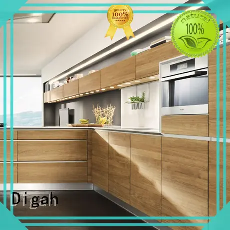 solid Custom different wood black kitchen cabinets Digah stainless 1