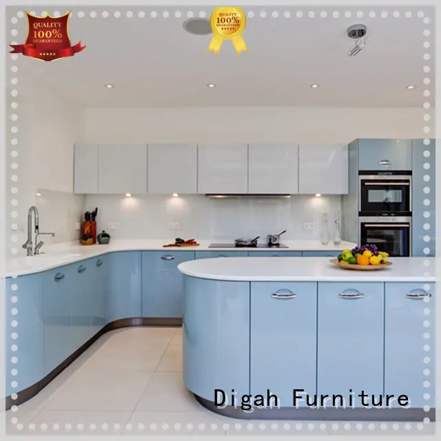 Custom gloss black kitchen cabinets customized Digah 1