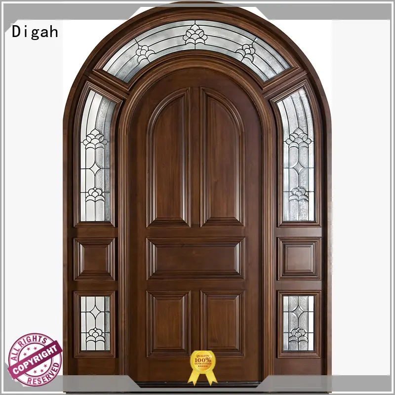 flush solid wood external doors composite veneer Digah Brand 1