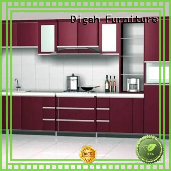 aluminium popular stainless wood black kitchen cabinets Digah 1