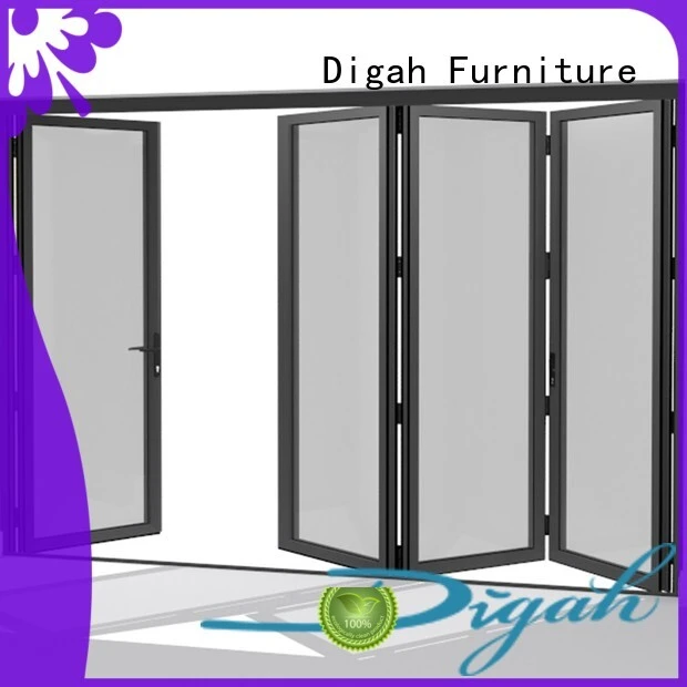 tempered customized aluminium door french swinging Digah company 1