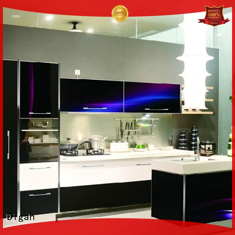 stainless popular OEM black kitchen cabinets Digah 1