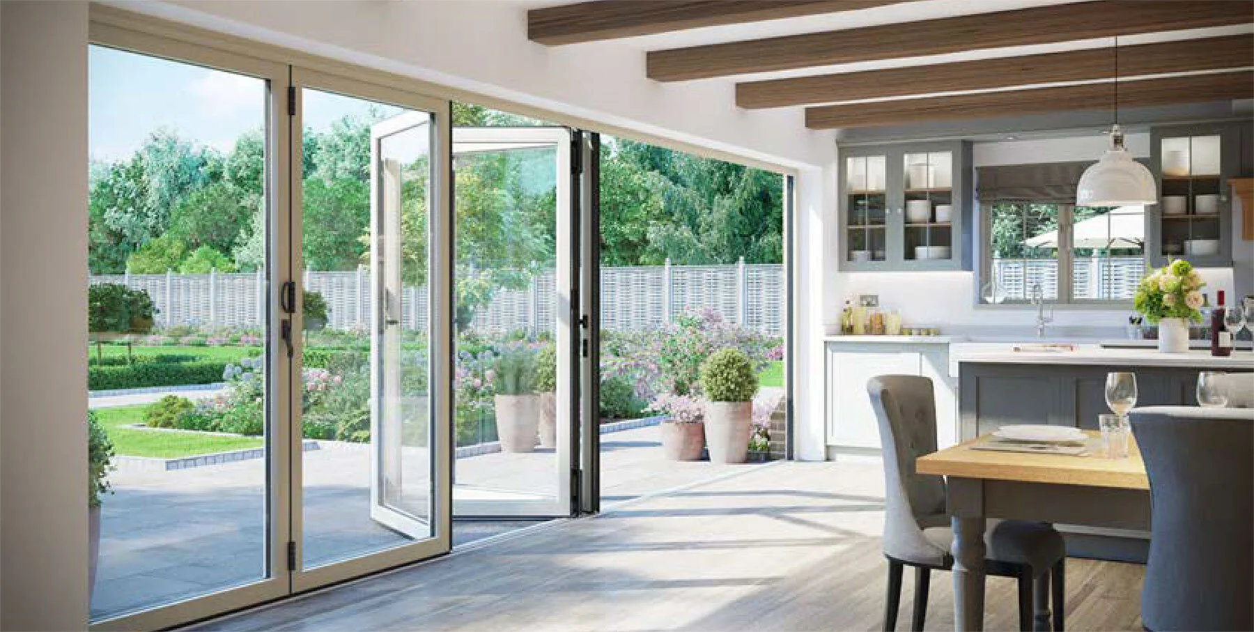 Digah thermal Insulation aluminium sliding doors in different color for dining room 2
