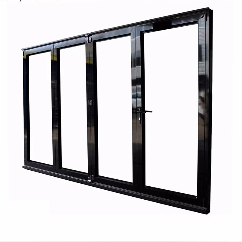 Digah  Aluminium Frame Tempered Glass Sliding Folding Patio Doors Aluminium Door Series image7