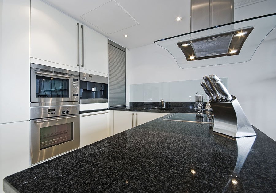 New black quartz tiles jet manufacturers for outdoor kitchen 4