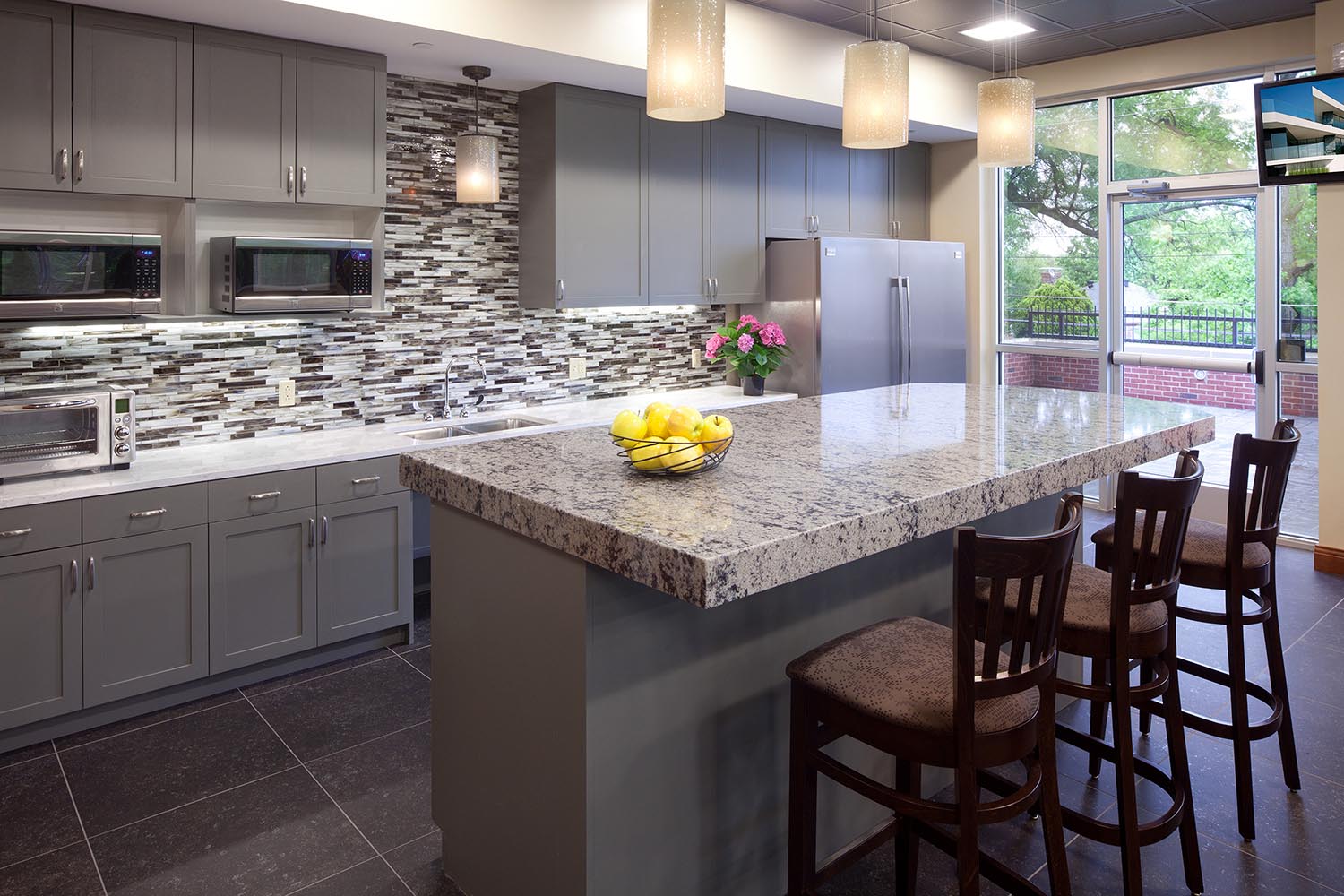 AOFEI New quartz stone grey tiles company for kitchen 4